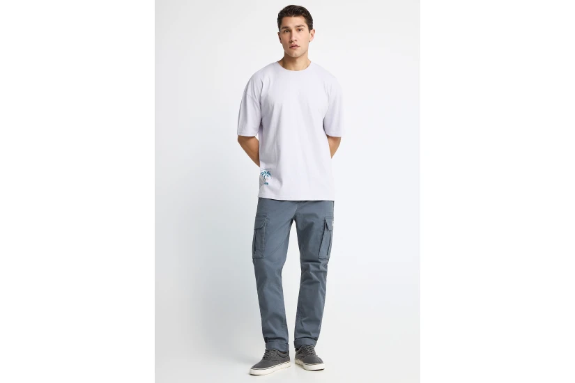 Funky Buddha Ανδρικό Κοντομάνικο T-Shirt Λιλά