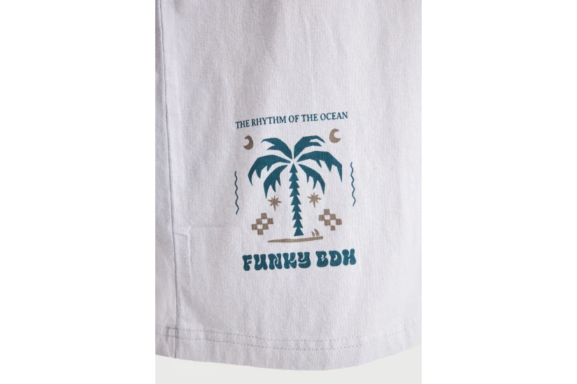 Funky Buddha Ανδρικό Κοντομάνικο T-Shirt Λιλά