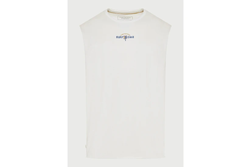 Funky Buddha Ανδρικό Αμάνικο T-Shirt Λευκό