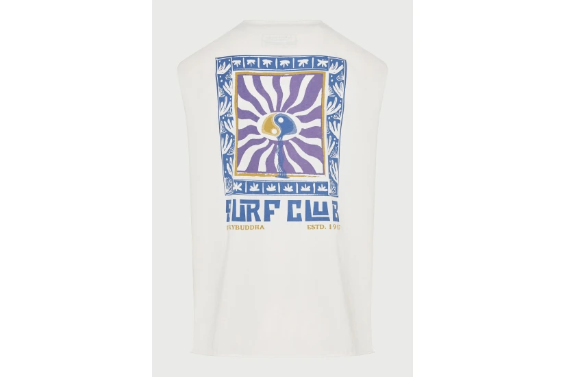 Funky Buddha Ανδρικό Αμάνικο T-Shirt Λευκό