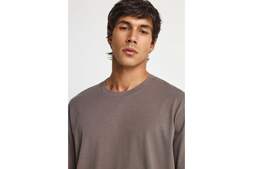 Funky Buddha Ανδρικό Κοντομάνικο T-Shirt Καφέ
