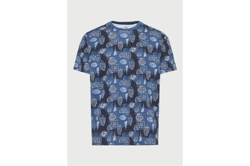 Funky Buddha Ανδρικό Κοντομάνικο T-Shirt Ίντιγκο