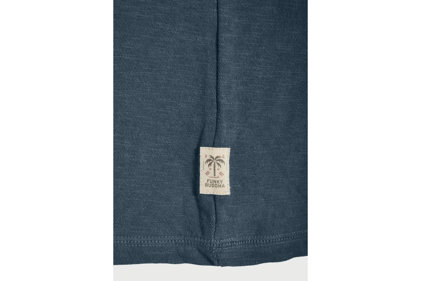 Funky Buddha The Essentials Ανδρικό Κοντομάνικο T-Shirt Γκρι Σκούρο