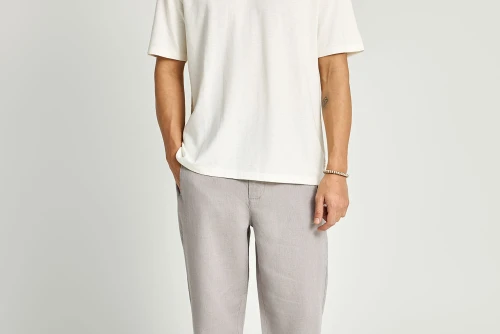 Funky Buddha The Essentials Relaxed Fit T-Shirt Ανδρικό (FBM013-309-04-OFF-WHITE)