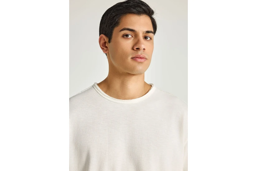 Funky Buddha The Essentials Ανδρικό Κοντομάνικο T-Shirt Εκρού