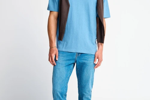 Funky Buddha Ανδρική Μπλούζα Κοντό Μανίκι Basic (FBM013-310-04-BLUE-HEAVEN)