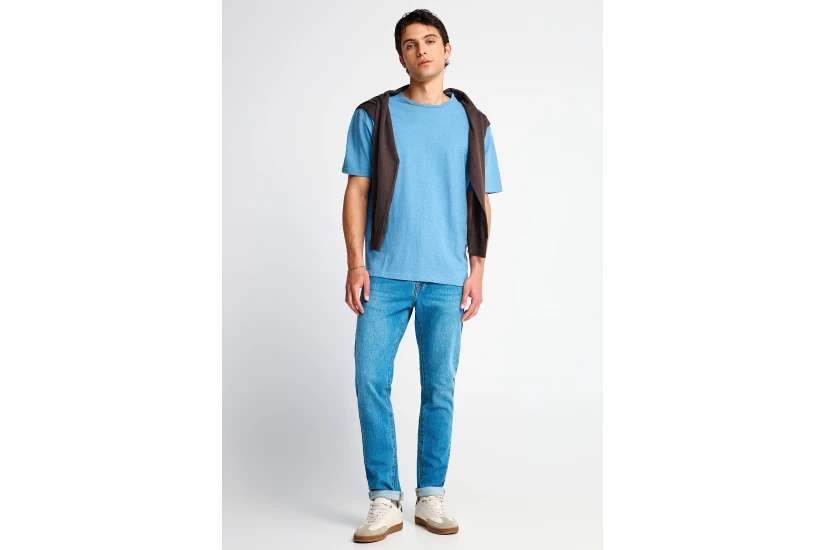 Funky Buddha Ανδρικό Κοντομάνικο T-Shirt Μπλε