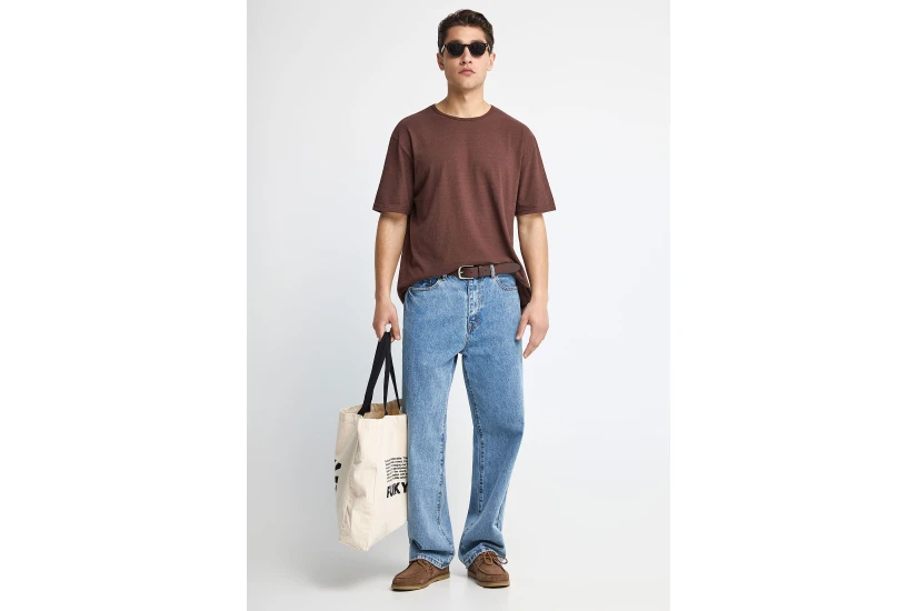 Funky Buddha Ανδρικό Κοντομάνικο T-Shirt Καφέ