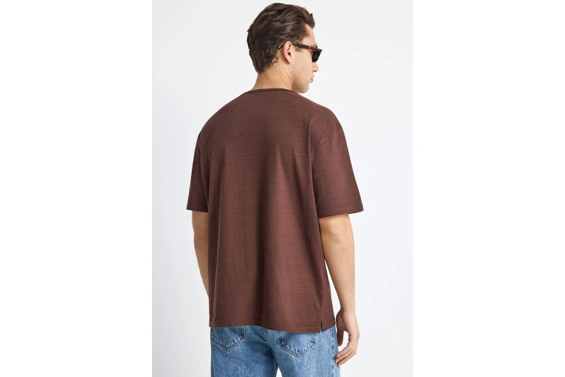 Funky Buddha Ανδρικό Κοντομάνικο T-Shirt Καφέ