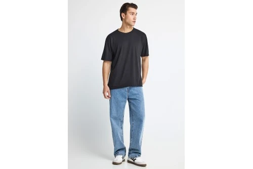 Funky Buddha Ανδρική Μπλούζα Κοντό Μανίκι Basic (FBM013-348-04-BLACK)