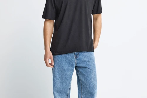 Funky Buddha Ανδρική Μπλούζα Κοντό Μανίκι Basic (FBM013-348-04-BLACK)