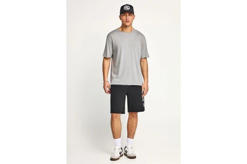 Funky Buddha The Essentials Ανδρικό Κοντομάνικο T-Shirt Γκρι