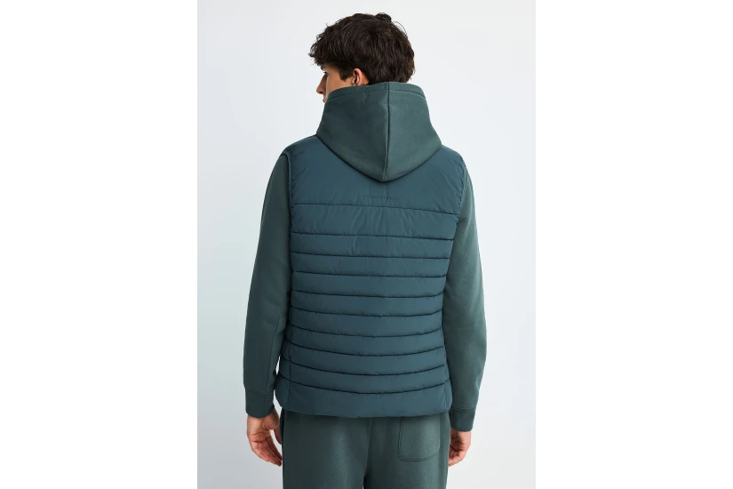 Funky Buddha Ανδρικό Αμάνικο Μπουφάν Puffer Πράσινο