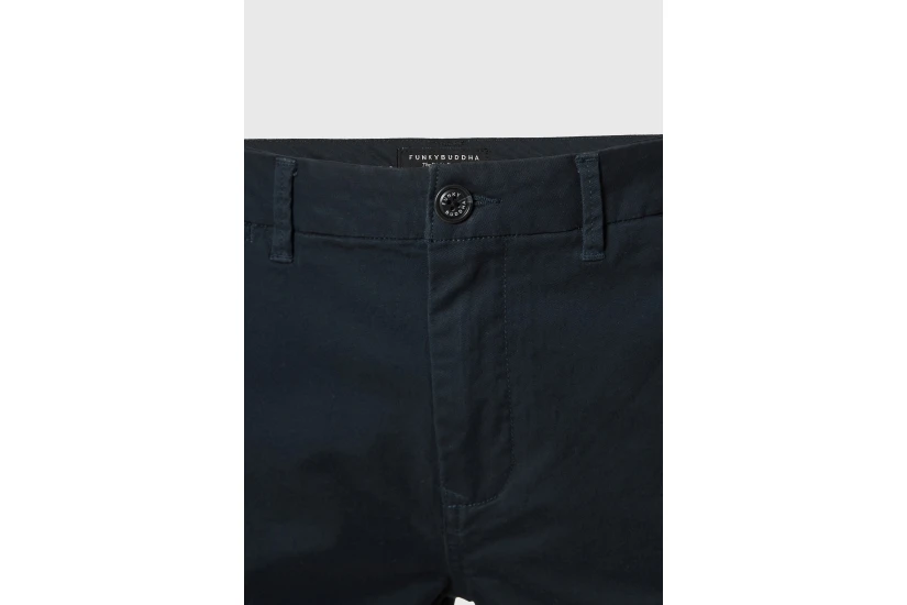 Funky Buddha Ανδρικό Παντελόνι Chino Μπλε Σκούρο