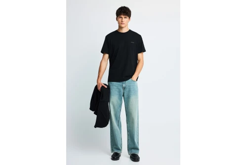 Funky Buddha Ανδρική Μπλούζα Με Κοντό Μανίκι Basic (FBM014-001-04-BLACK)