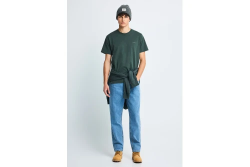 Funky Buddha Ανδρική Μπλούζα Με Κοντό Μανίκι Basic (FBM014-001-04-GREEN-STORM)