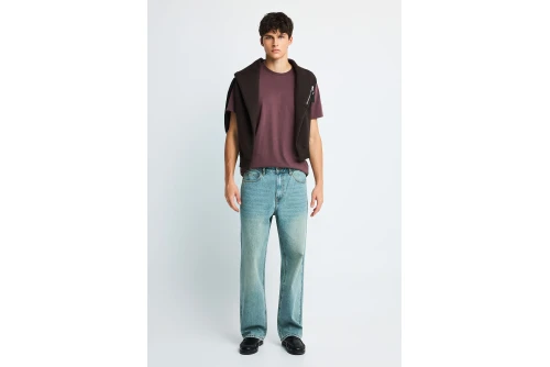 Funky Buddha Ανδρική Μπλούζα Με Κοντό Μανίκι Basic (FBM014-001-04-SHADOW-MAUVE)