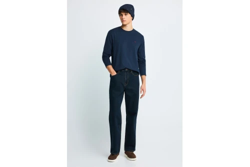 Funky Buddha Ανδρική Μπλούζα Με Μακρύ Μανίκι (FBM014-001-07-NAVY)