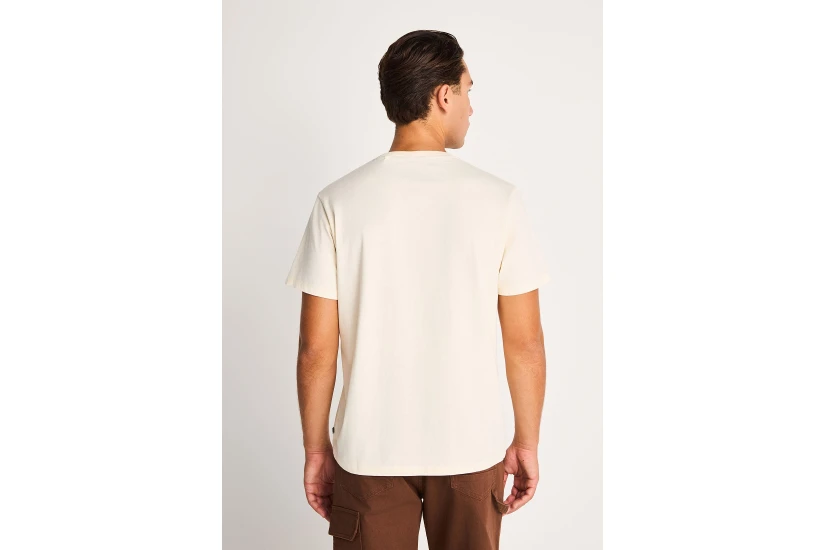 Funky Buddha Ανδρικό Κοντομάνικο T-Shirt Εκρού