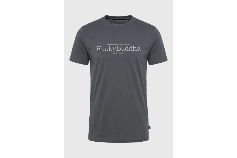 Funky Buddha Ανδρικό Κοντομάνικο T-Shirt Γκρι