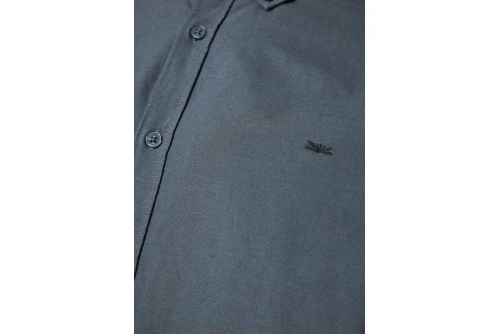 Funky Buddha Ανδρικό Πουκάμισο Basic (FBM014-002-05-DK-GREY)