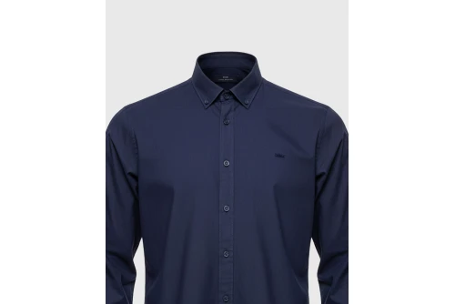 Funky Buddha Ανδρικό Πουκάμισο Basic (FBM014-002-05-NAVY)