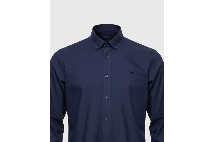 Funky Buddha Ανδρικό Πουκάμισο Basic (FBM014-002-05-NAVY)