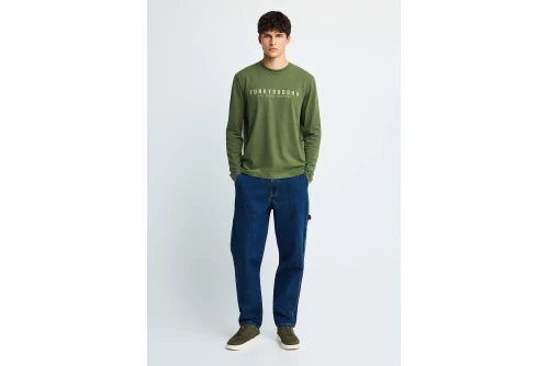 Funky Buddha Ανδρική Μπλούζα Με Μακρύ Μανίκι (FBM014-002-07-WINTER-MOSS)