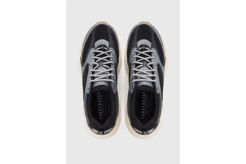 Funky Buddha Ανδρικά Sneakers Γκρι, Μαύρα, Εκρού