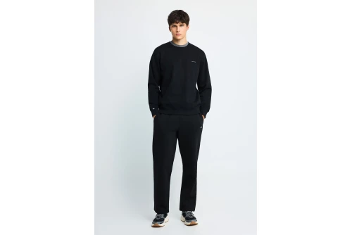 Funky Buddha Ανδρικό Φούτερ Με Λαιμόκοψη (FBM014-003-06-BLACK)