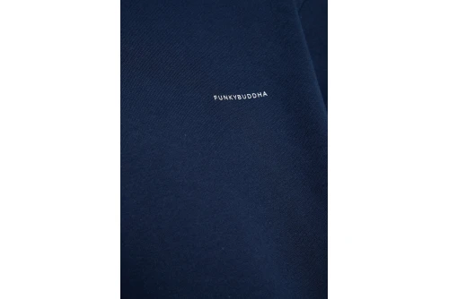 Funky Buddha Ανδρικό Φούτερ Με Λαιμόκοψη (FBM014-003-06-NAVY)