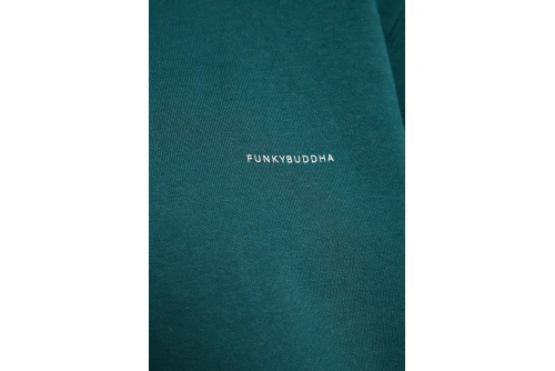 Funky Buddha Ανδρικό Φούτερ Με Λαιμόκοψη (FBM014-003-06-TEAL)
