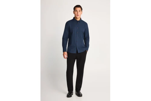 Funky Buddha Ανδρικό Πουκάμισο Καρό (FBM014-004-05-NAVY)
