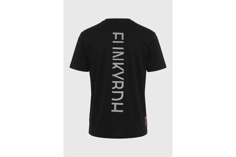 Funky Buddha Ανδρική Μπλούζα Με Κοντό Μανίκι Και Τύπωμα (FBM014-006-04-JET-BLACK)