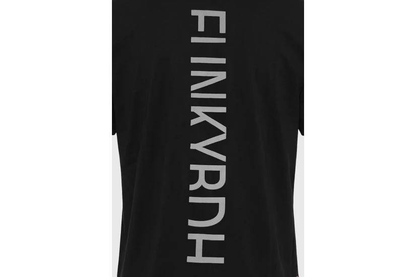 Funky Buddha Ανδρική Μπλούζα Με Κοντό Μανίκι Και Τύπωμα (FBM014-006-04-JET-BLACK)