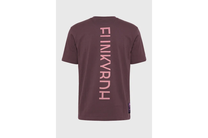 Funky Buddha Ανδρική Μπλούζα Με Κοντό Μανίκι Και Τύπωμα (FBM014-006-04-SHADOW-MAUVE)