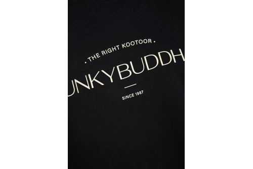 Funky Buddha Ανδρικό Φούτερ Με Λαιμόκοψη (FBM014-006-06-BLACK)