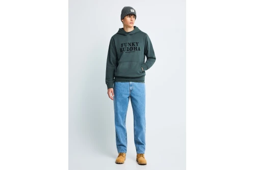 Funky Buddha Ανδρικό Φούτερ Με Κουκούλα (FBM014-007-06-GREEN-STORM)