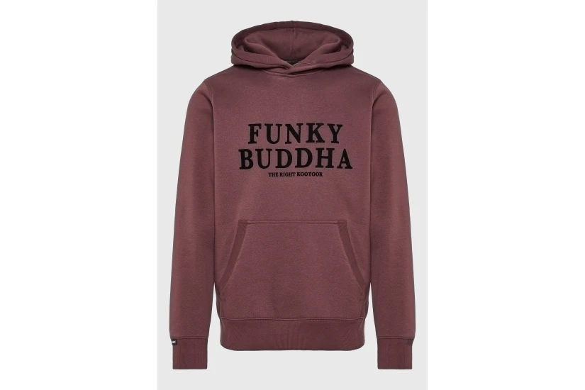 Funky Buddha Ανδρικό Φούτερ με Κουκούλα Σάπιο Μήλο