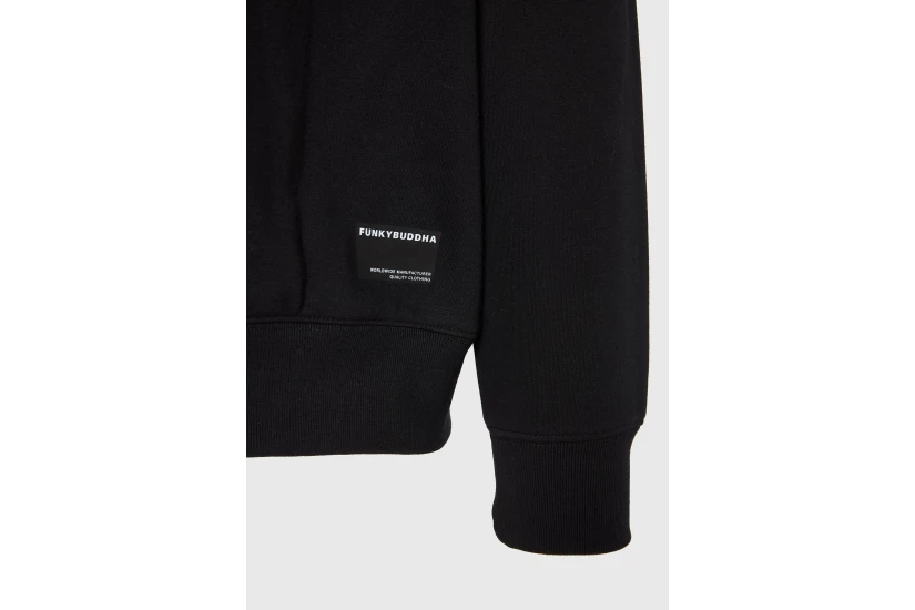 Funky Buddha Ανδρικό Φούτερ Με Κουκούλα (FBM014-009-06-BLACK)