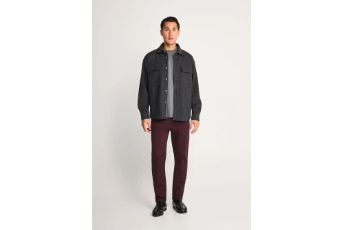 Funky Buddha Wool-Blend Utility Πουκάμισο Μακρυμάνικο Ανδρικό (FBM014-010-05-ANTHRACITE)