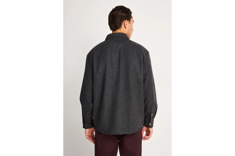 Funky Buddha Wool-Blend Utility Πουκάμισο Μακρυμάνικο Ανδρικό (FBM014-010-05-ANTHRACITE)