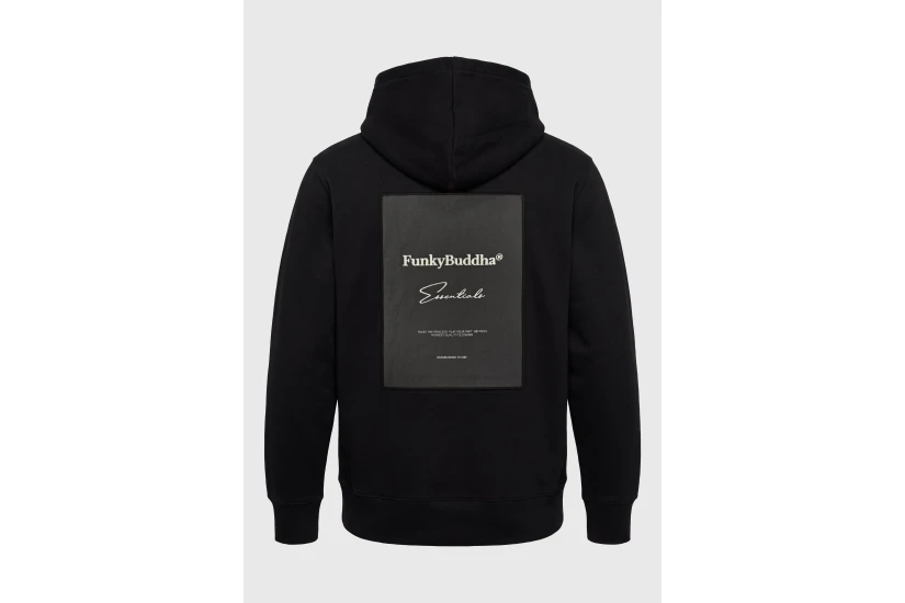 Funky Buddha Ανδρικό Φούτερ Με Κουκούλα (FBM014-011-06-BLACK)