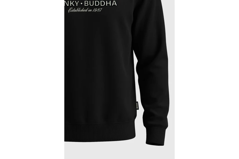 Funky Buddha Ανδρική Μακρυμάνικη Μπλούζα Μαύρη