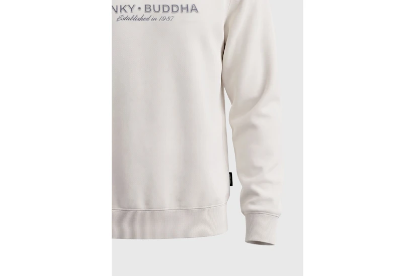Funky Buddha Ανδρική Μακρυμάνικη Μπλούζα Λευκή