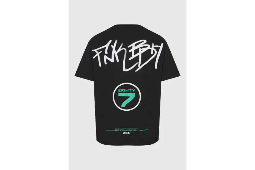 Funky Buddha Ανδρικό Κοντομάνικο T-Shirt Μαύρο
