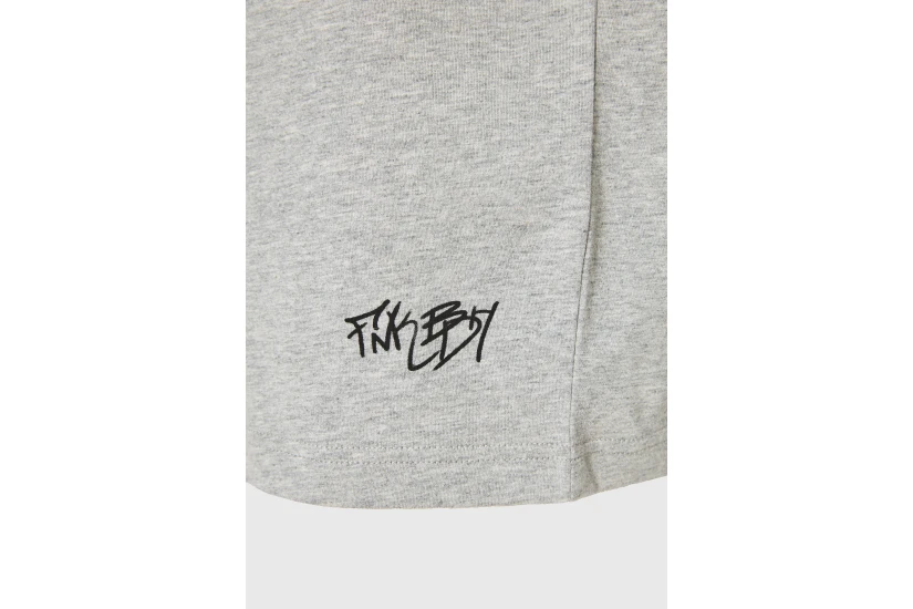 Funky Buddha Ανδρικό Κοντομάνικο T-Shirt Γκρι