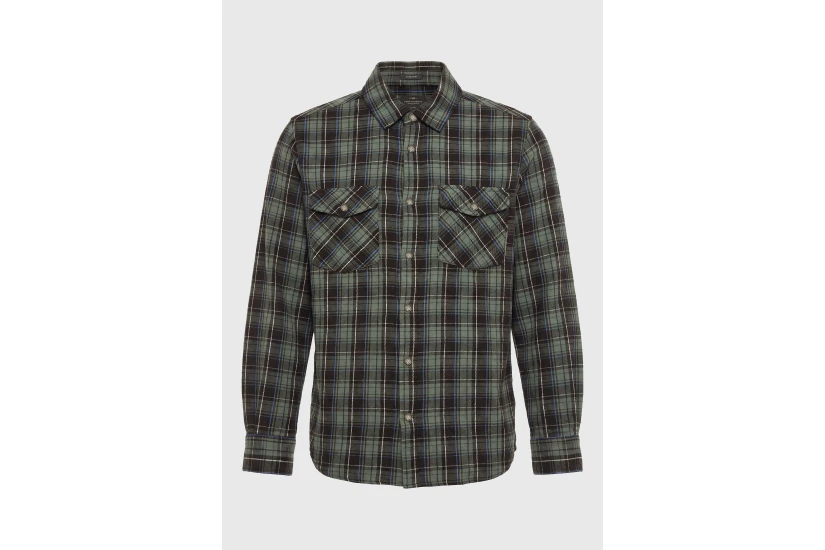 Funky Buddha Ανδρικό Πουκάμισο Καρό (FBM014-019-05-WINTER-MOSS)