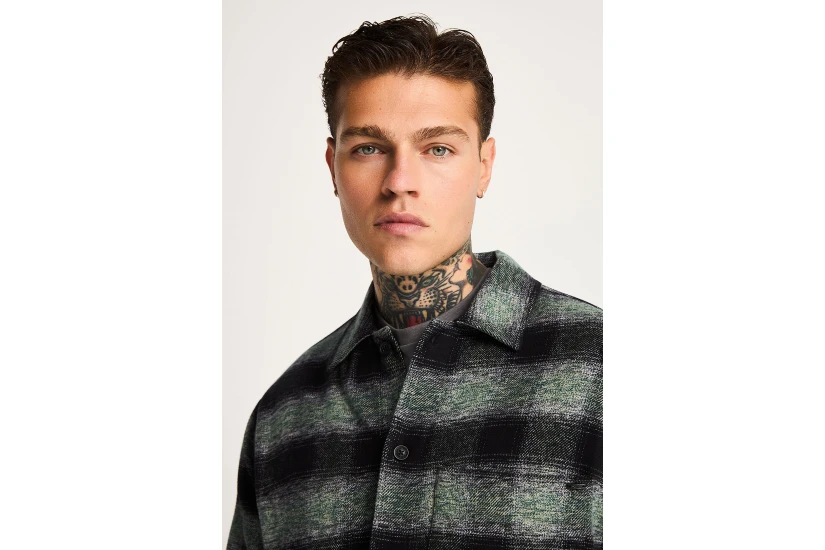 Funky Buddha Ανδρικό Πουκάμισο Καρό (FBM014-020-05-WINTER-MOSS)