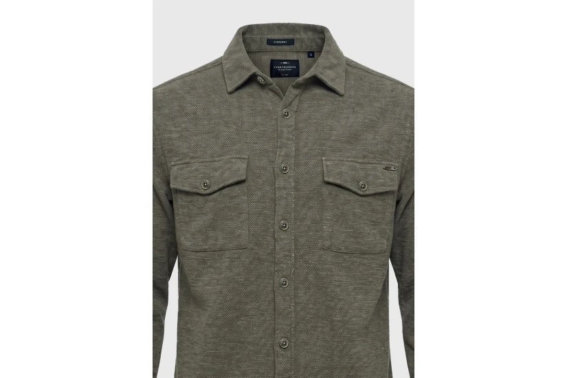 Funky Buddha Ανδρικό Πουκάμισο Casual (FBM014-021-05-DUSTY-OLIVE)